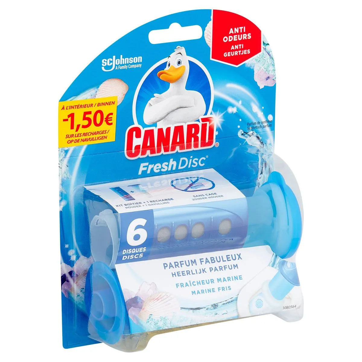 Canard - Fresh Disc - Marine Fris - toiletblokjes - 6 gel discs