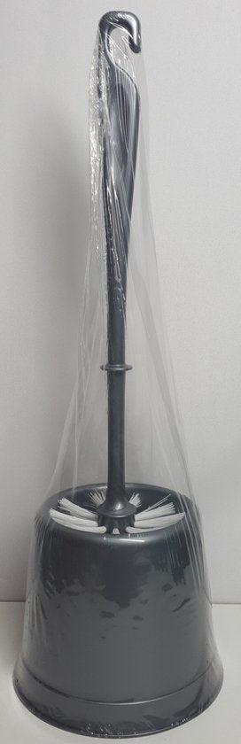 Toiletborstel met Houder Eco 39 cm – Zilver – WC Garnituur