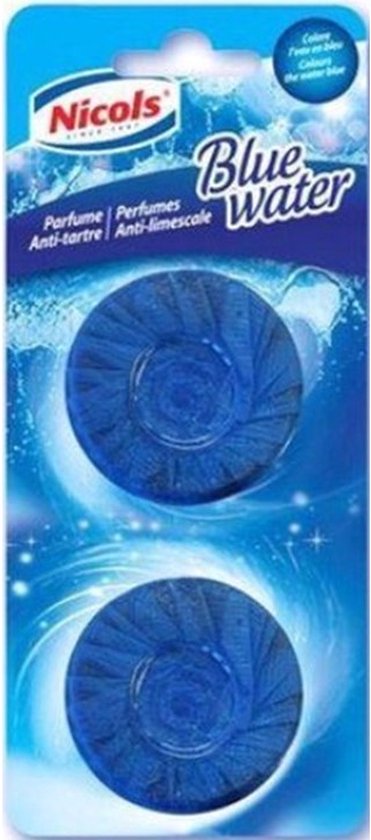 Nicols Toiletblokje Blue Water - Anti-Kalk 2 x 50gr