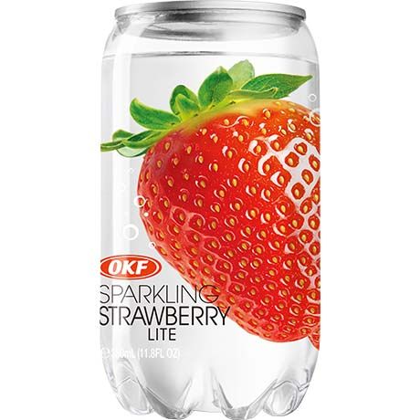 OKF Soda Drank Aardbei 330ml Blik | 24 Stuks Koreaanse Frisdrank