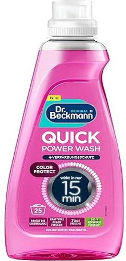 Dr. Beckmann Quick Power Wash Colour Wasmiddel 800 ml – 25 Wasbeurten