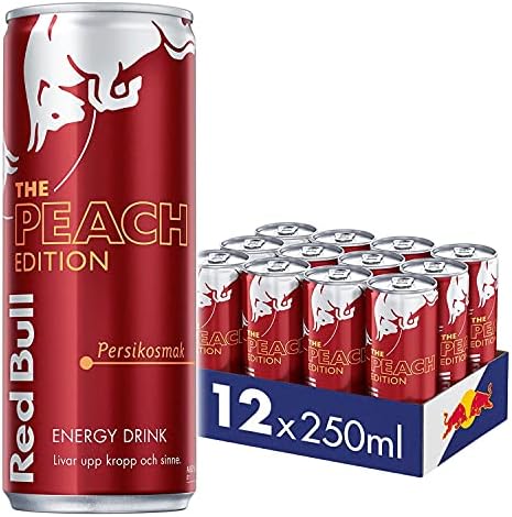 Red Bull Peach Edition – Energie & Verfrissing | 1 x 250 ml | 12 x 250 ml