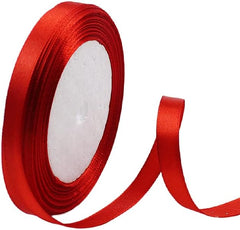 Satijnen Lint Rood – 10 mm x 22 m | Cadeaulint voor Bruiloft, Feestdecoratie, Boeketten, Knutselen & Handwerk