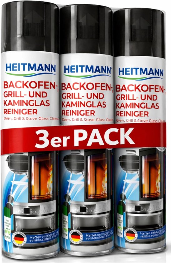 Heitmann Ovenreiniger Set – 3 Stuks – Actief Schuim voor Oven en BBQ