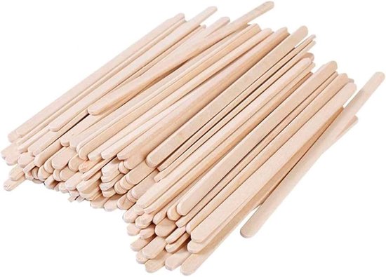 Algon Houten Roerstaafjes 100 Stuks – Biologisch Afbreekbaar – 19 cm