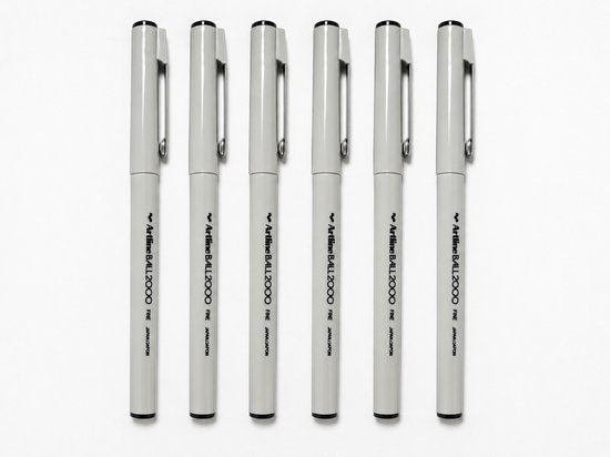 ArtLine Ball 2000 Balpen Zwart 0,4 mm – 6 Stuks – Fijne Punt