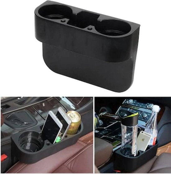 Mont Kiara Auto Organizer met Bekerhouder – voor Autostoel en Hoofdsteun – Zwart