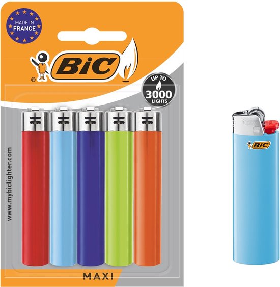 BIC Aanstekers J26 – 5 Stuks – Wegwerpaanstekers