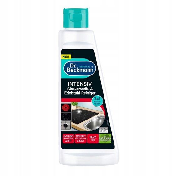 Dr. Beckmann Inductie Reinigingsmelk 250 ml – voor Keramiek & RVS Kookplaten