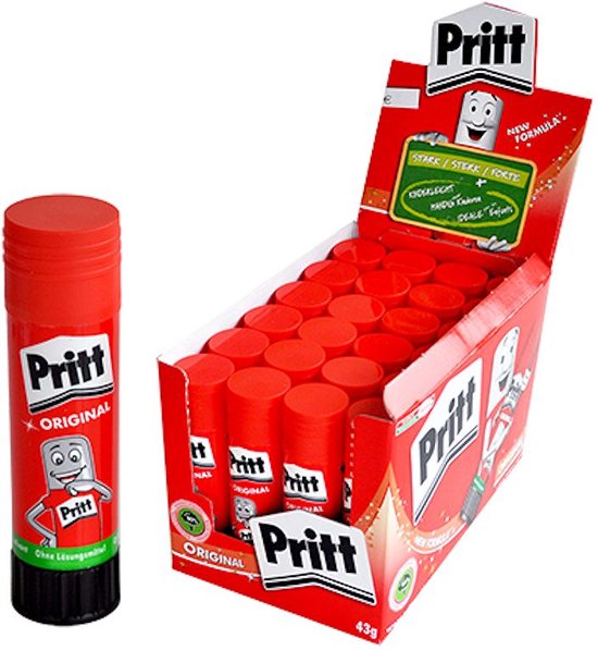 Pritt Plakstift Groot 43 g – 24 Stuks – Voordeelverpakking