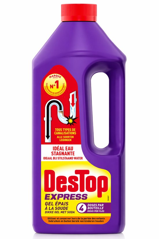 Destop Gel Express met Soda 950 ml – Krachtige Ontstopper