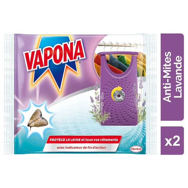 VAPONA Anti Mot cassette lavendelgeur 2st