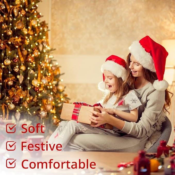 Kerstmanmuts van Pluche – Rode en Witte Kerstmuts voor Kerstfeest, Kostuum & Feestkleding