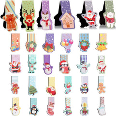 Magnetische Kerstboekenleggers – Set van 30 | Kinderboekmarkeringen, Feestzakjes & Cadeautjes