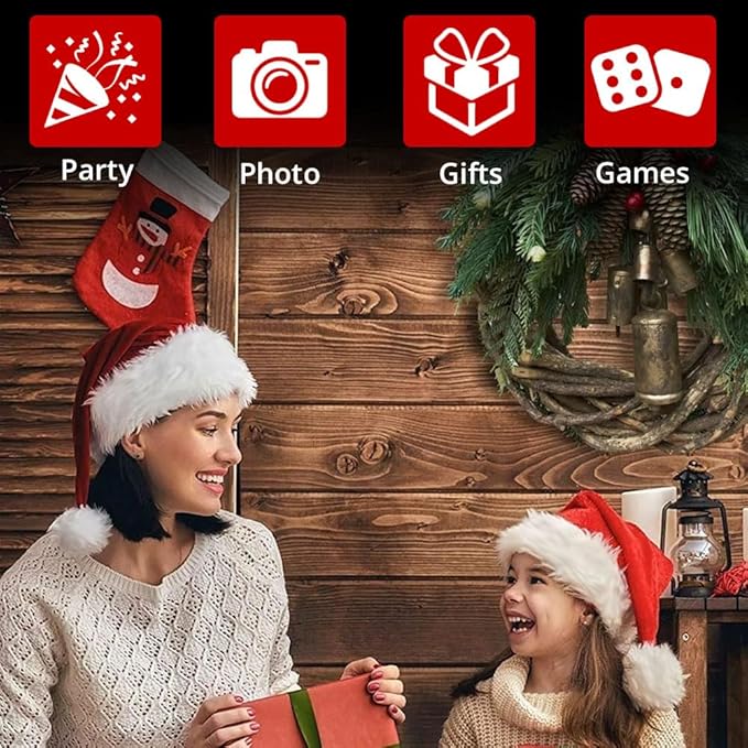 Kerstmanmuts van Pluche – Rode en Witte Kerstmuts voor Kerstfeest, Kostuum & Feestkleding