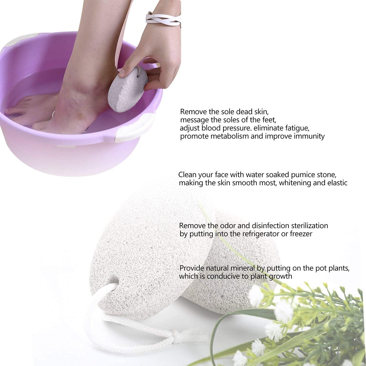 2x Natuurlijke Puimsteen voor Voeten & Handen – Verwijdert Dode Huid, Eelt & Eeltplekken – Natuurlijk Peelingsteen