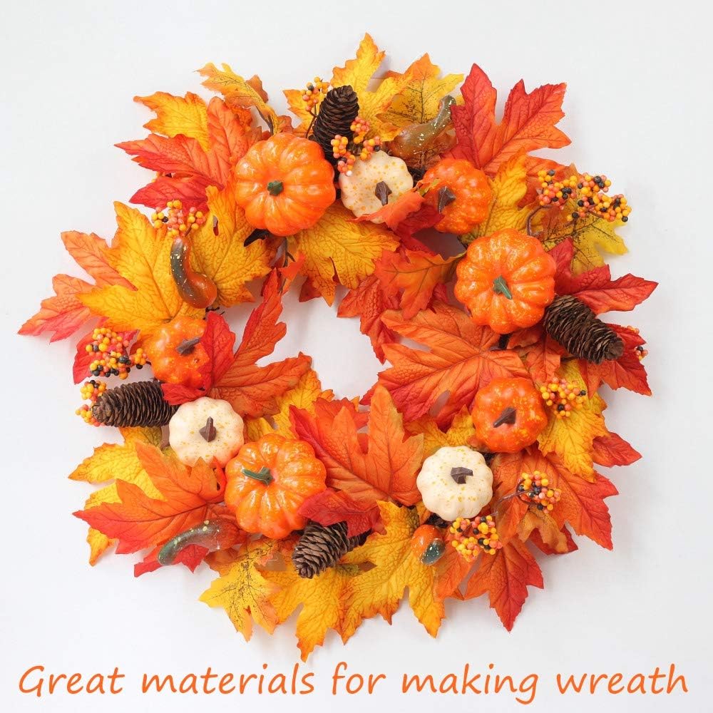 Herfstdecoratie Set – Mini Pompoenen, Dennenappels, Herfstbladeren & Eikels | Perfect voor Halloween & Thanksgiving