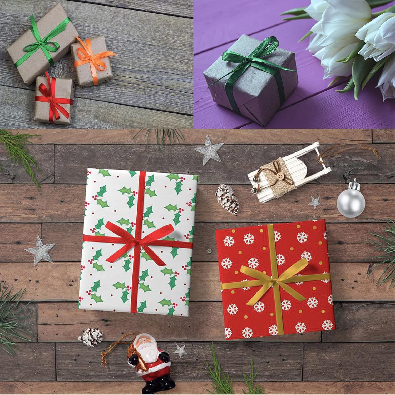 Satijnen Lint Rood – 10 mm x 22 m | Cadeaulint voor Bruiloft, Feestdecoratie, Boeketten, Knutselen & Handwerk