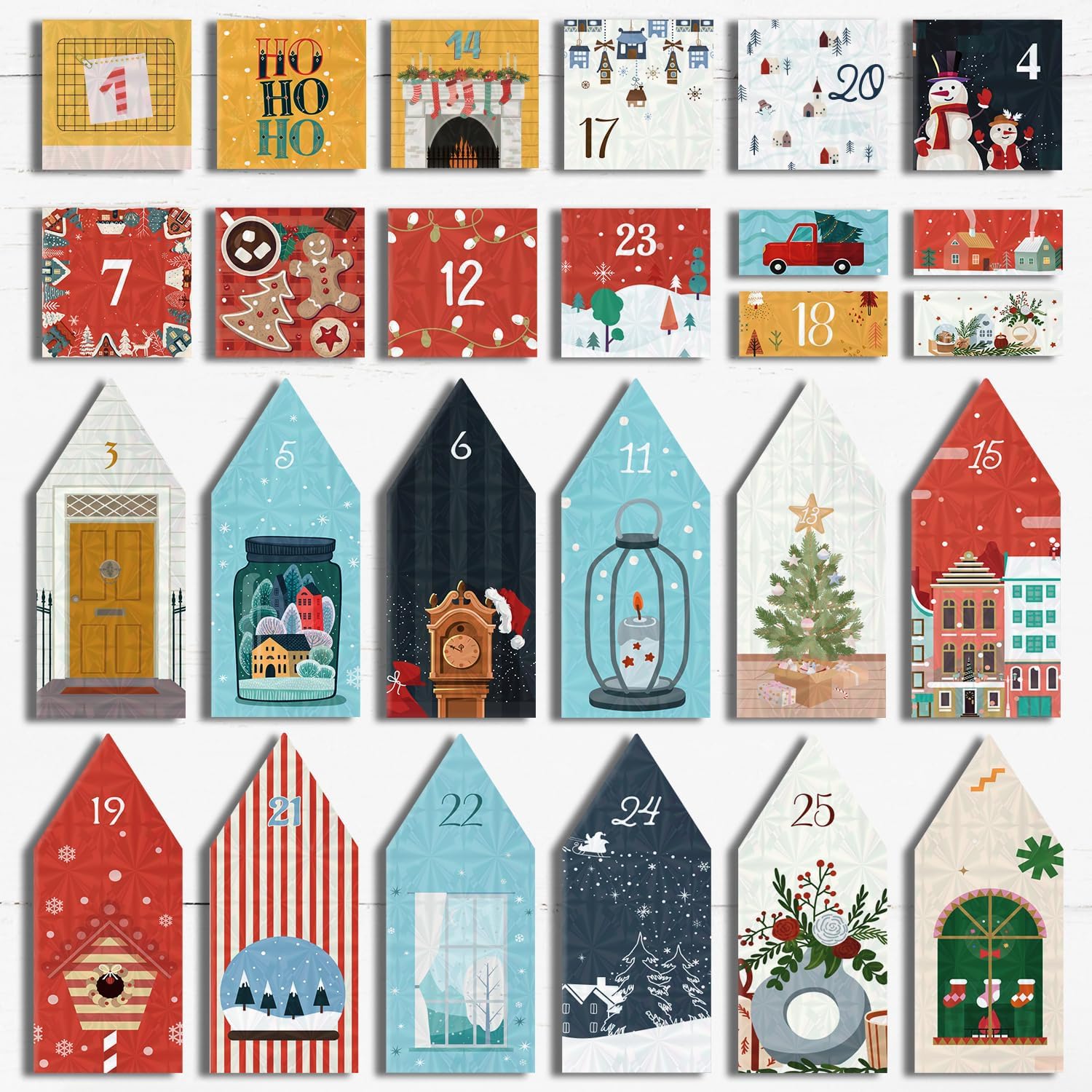 Adventskalender om Zelf te Vullen – 25 Genummerde Dozen met 25 Motieven | DIY Adventskalender 2025