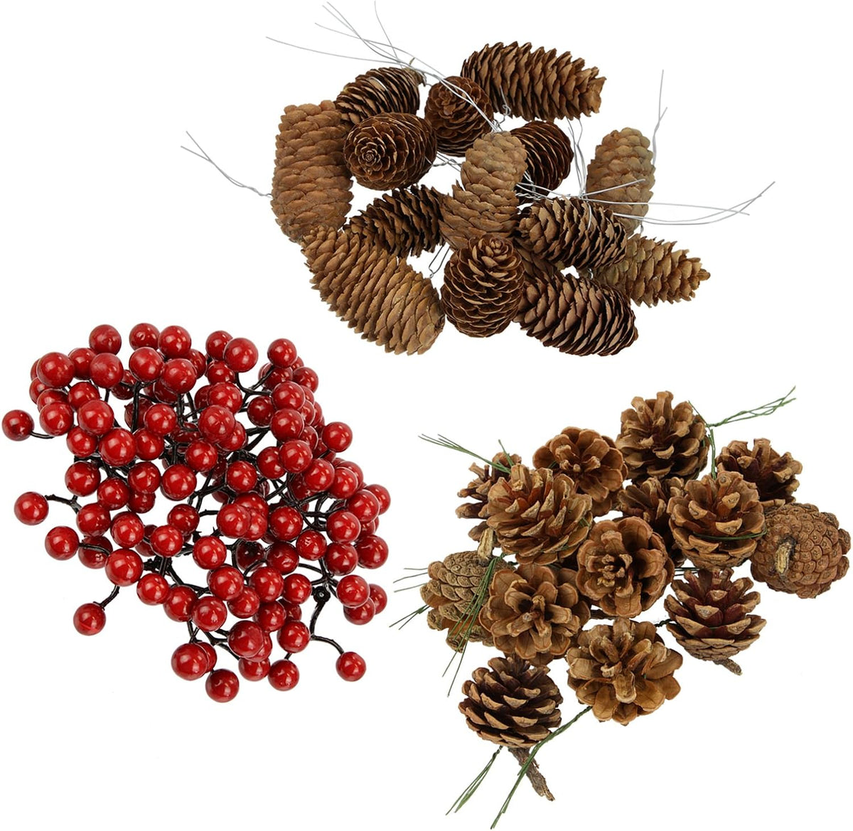 Natuurlijke Kerst Tafeldecoratie – Besjes & Dennenappels | Advent Versiering & DIY Kerstkrans Decoratie