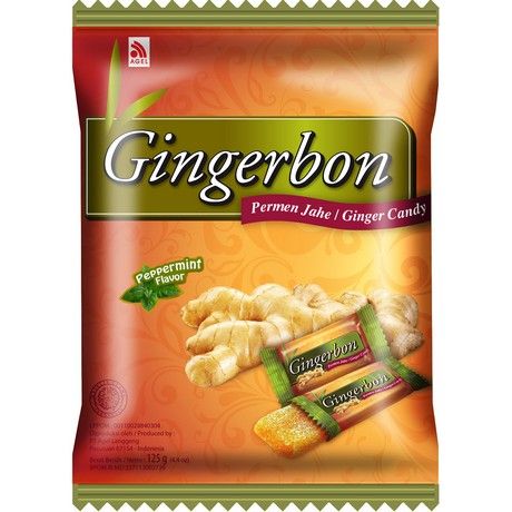 GINGERBON Gember Pepermunt Bonbons 20*125g – Verfrissende Gembersnoepjes met Pepermunt