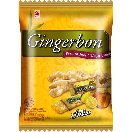 GINGERBON Gember Honing Citroen Bonbons 20*125g – Verfrissende Gembersnoepjes met Honing & Citroen