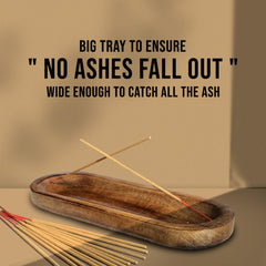 Handgemaakte Houten Wierookhouder – Luxe Wierookbrander voor Thuis, Meditatie & Yoga | 30,5 x 10,2 cm