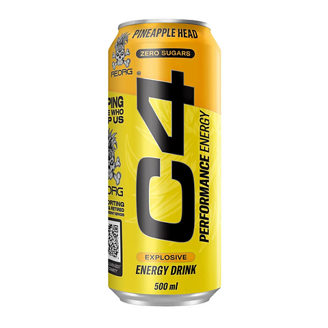 C4 Energy Drink Pineapple Head