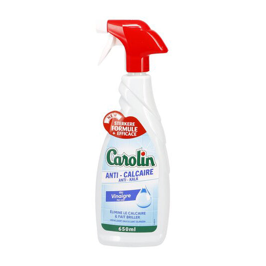 Carolin Spray 650ml – Anti-Limescale Bathroom, Powerful Limescale Removal & Clean Surfaces