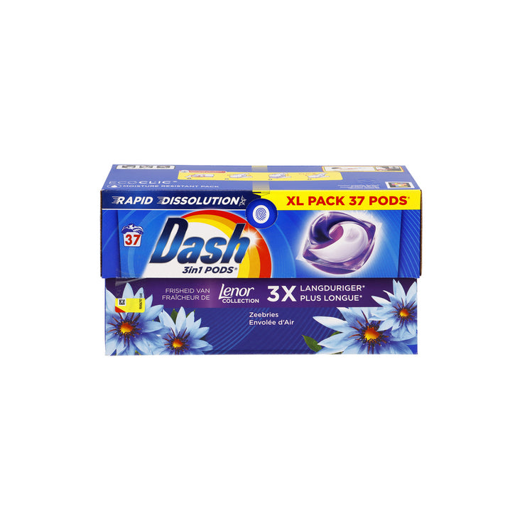 DASH Pods Collection Sea Breeze – 37 Pods | Fris & Krachtig Wasmiddel