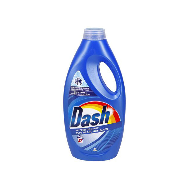 DASH Whiter Than White – 32 Wasbeurten, 1,44 L | Stralend Witte Kleding