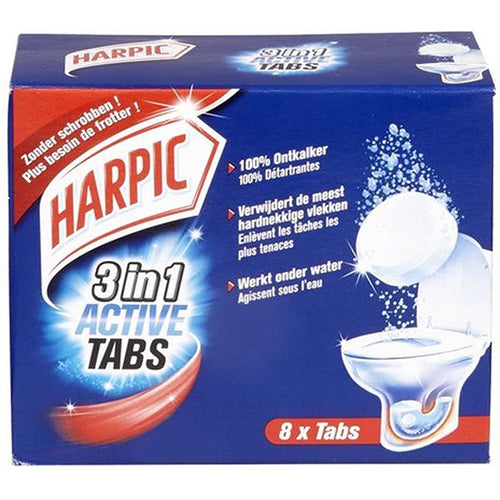 Harpic 3in1 Active Tabs 100% Ontkalking - 8 tabs