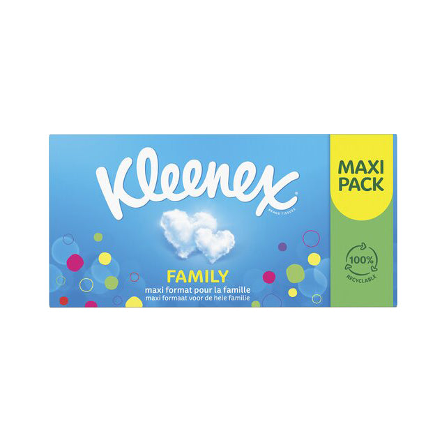 KLEENEX Handkerchiefs Family Box - 128 tissues