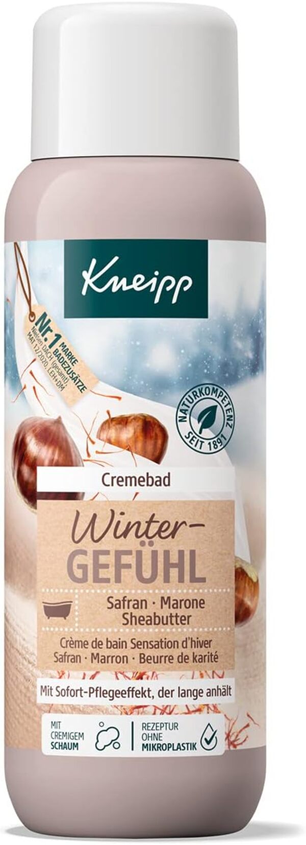 Kneipp Cream bath winter feeling saffron chestnut and shea butter soft care creamy foam400 ml 1er Packnot applicable