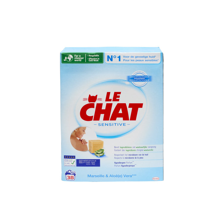 LE CHAT Lessive Poudre Sensitive 38 lavages - 2,28 kg