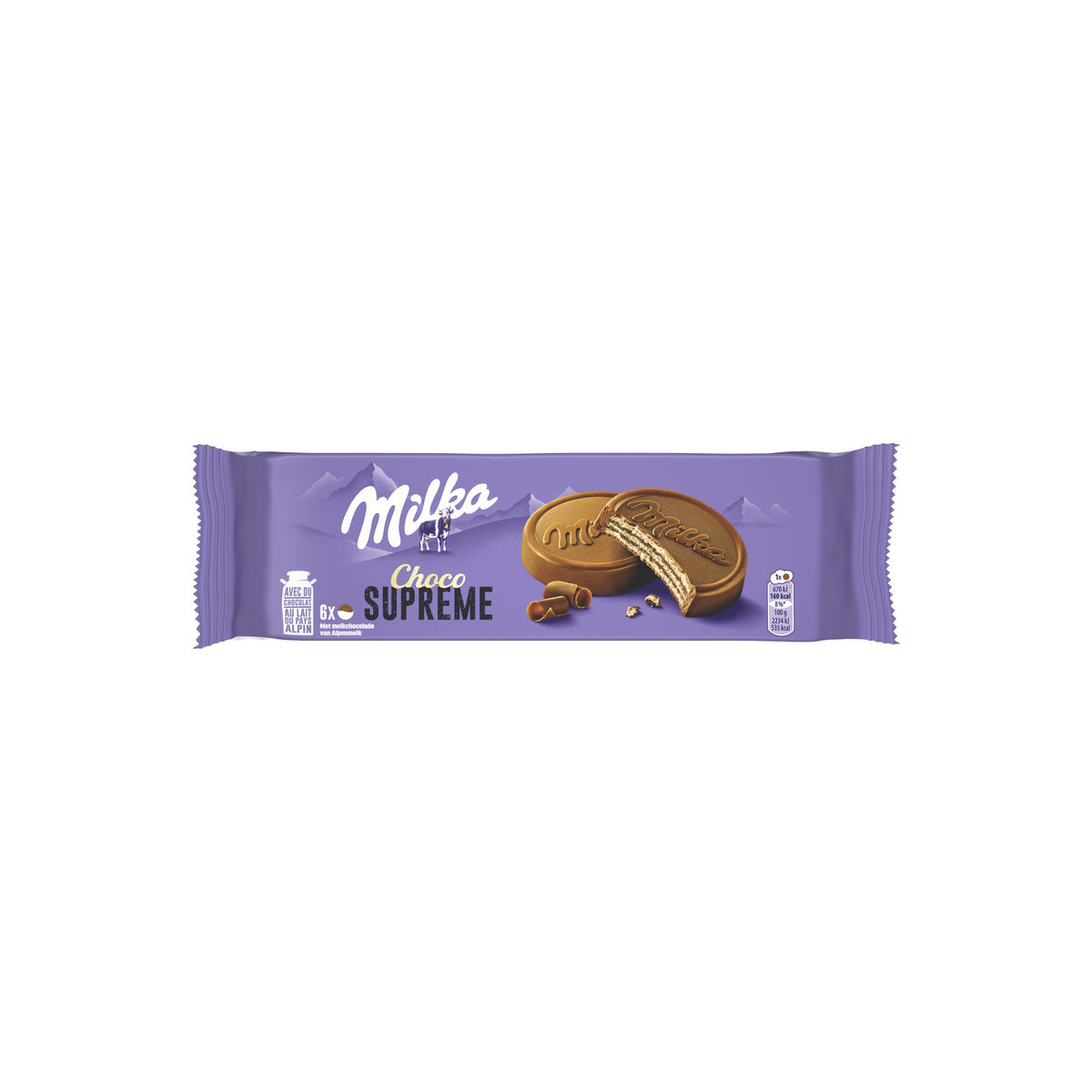 Milka Choco Supreme wafer biscuits coated with milk chocolate