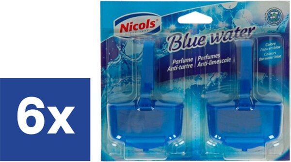 Nicols - Toilet blocks - Blue Water - 6 x 2 (12) pieces - Blue Water - Value pack - Toilet blocks