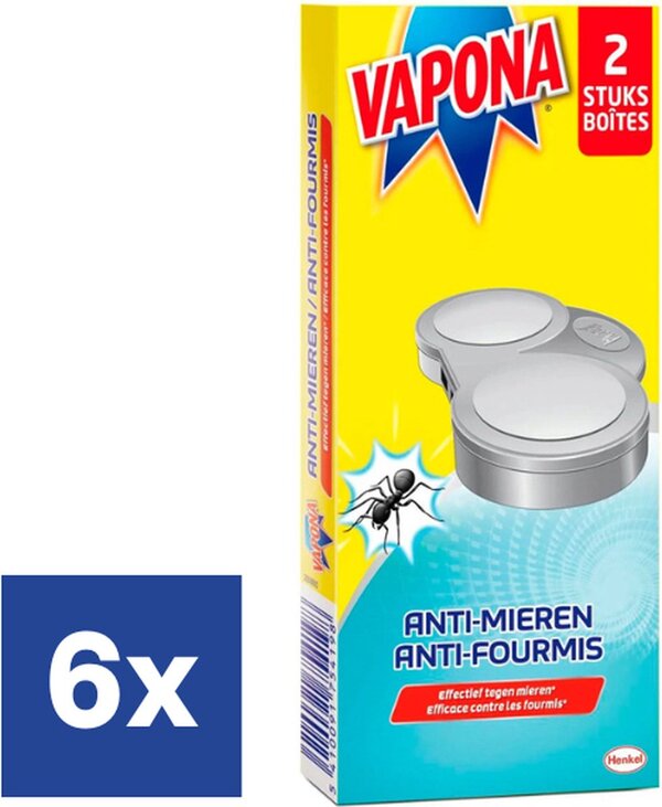 Vapona Mierenlokdoos - 6 x 2 Stuks