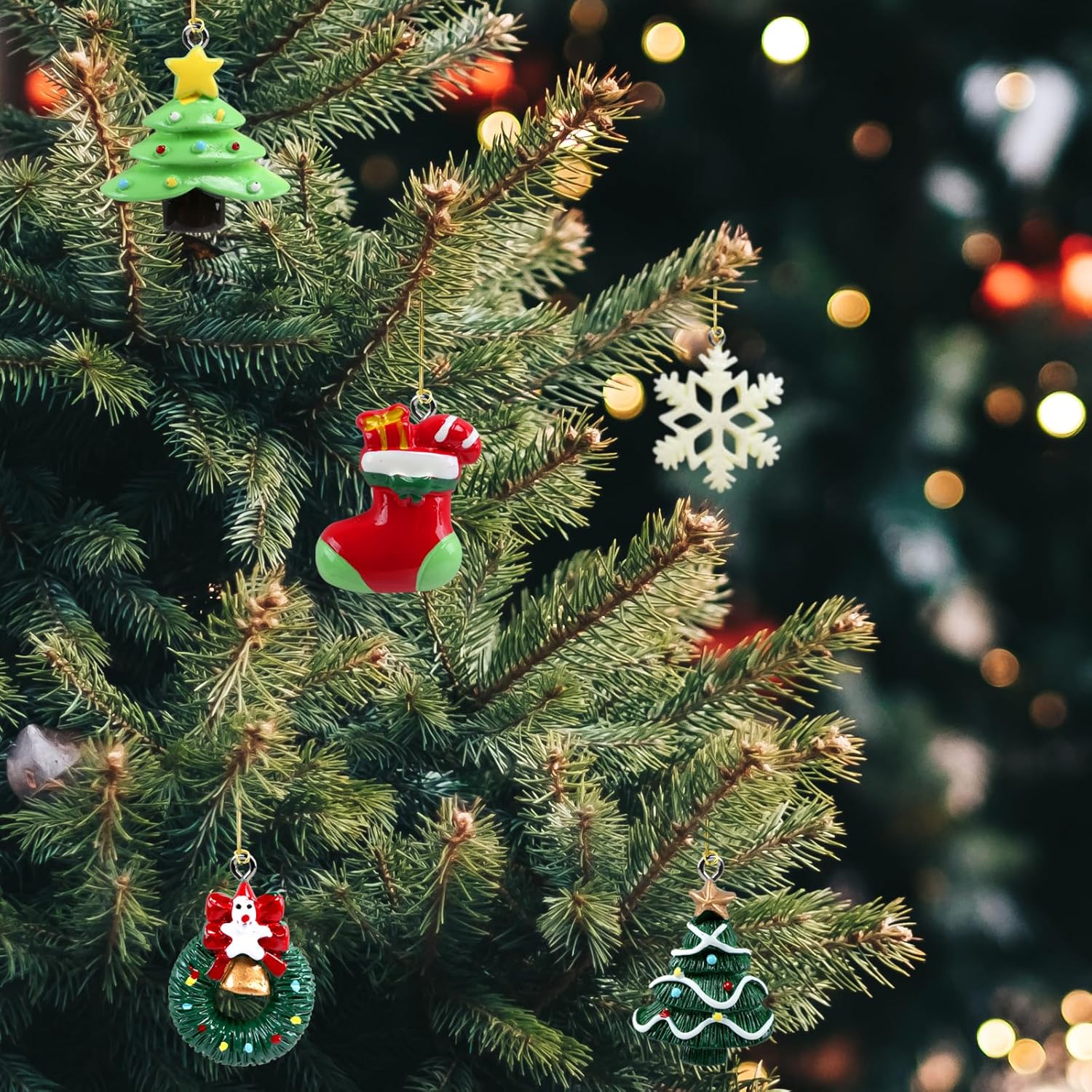 Set van 24 Kerstboomdecoraties – Adventskalender Vullers voor Kinderen | Feestelijke Ornamenten