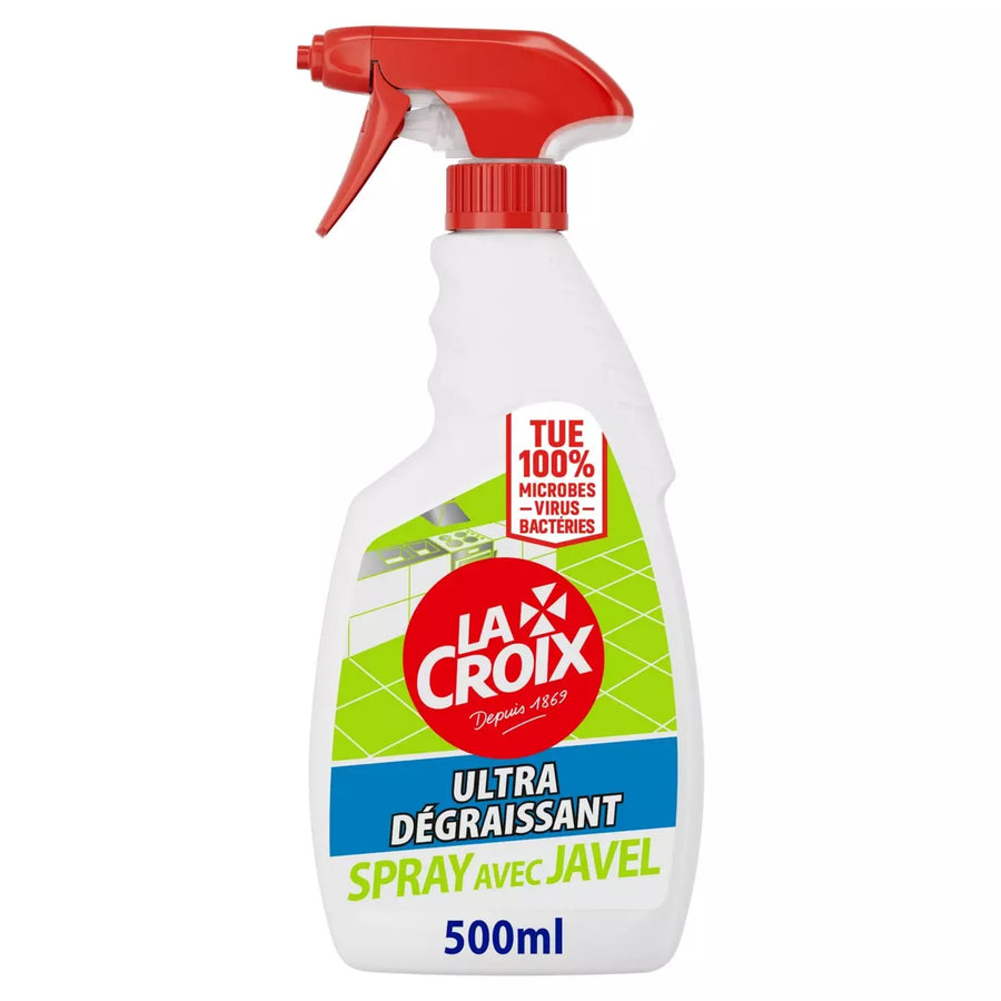 LA CROIX Spray nettoyant ménager Cuisine Ultra dégraissant Désinfectant Javel 500 ml