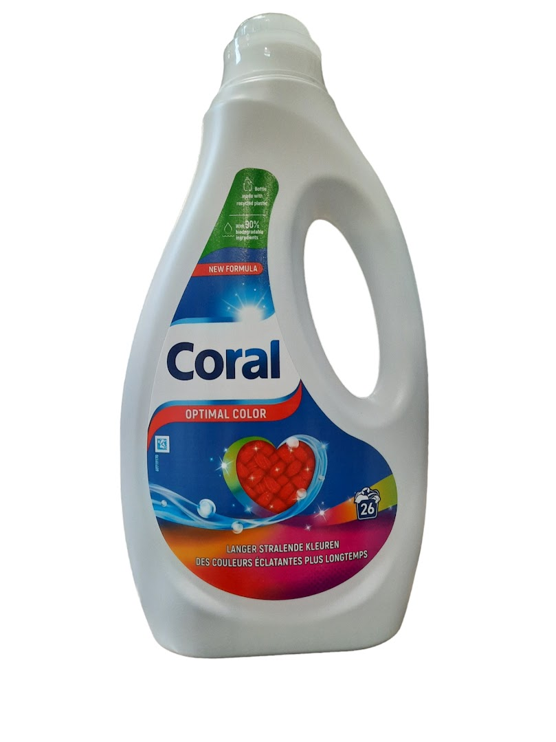 Coral Liquid 1,17L – 26 Wasbeurten, Optimal Color, Krachtige Kleurbescherming & Effectieve Reiniging