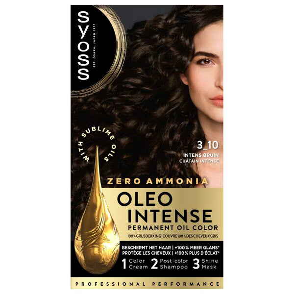 Syoss Oleo Intense Permanente Haarkleuring 3-10 Intens Bruin — Zonder Ammoniak